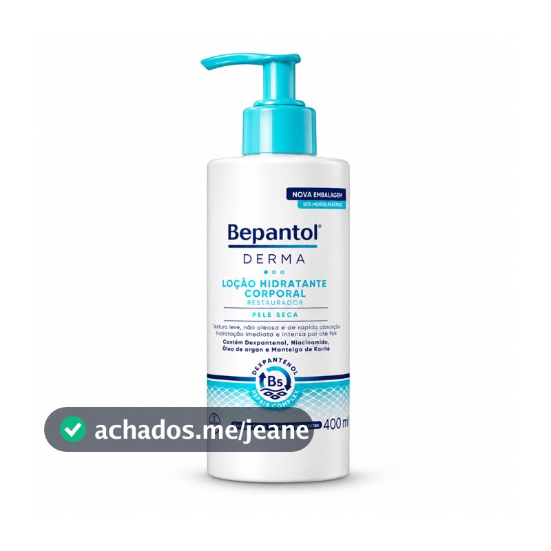 Loção Corporal Hidratante Restaurador Bepantol Derma 400ml Suave