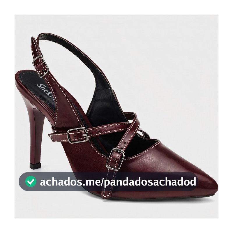 Scarpin Feminino Shekinah Salto Fino Slingback Confortável Fivela Lançamento