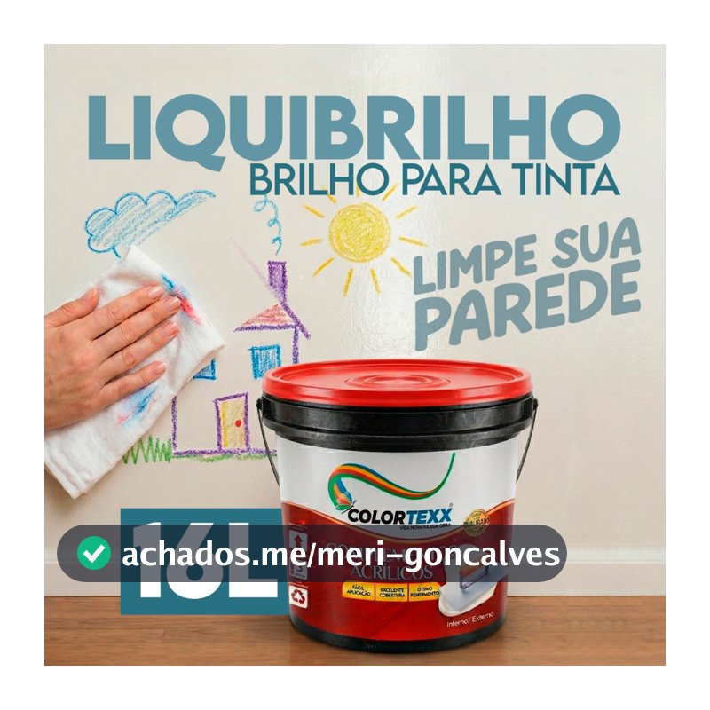 LiquiBrilho Parede Lavável 16L - Superfície Impermeável e fácil de limpar Aplicação Após a Tinta