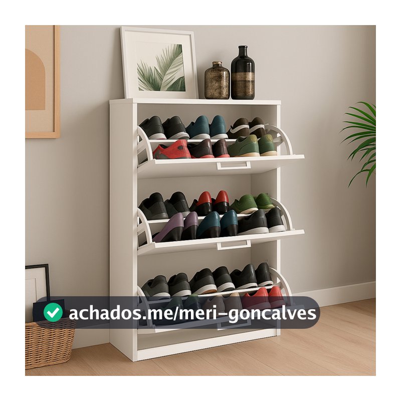 Sapateira Prateleira 2 ou 3 Andares Organizadora Madeira Multiuso Cabe Até 20 Sapatos Móveis Bonatto