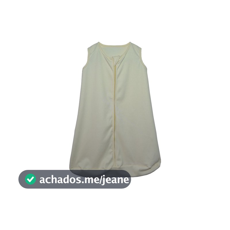 Saco de Dormir Bebê Amarelo 100% Algodão Enxoval Pijama