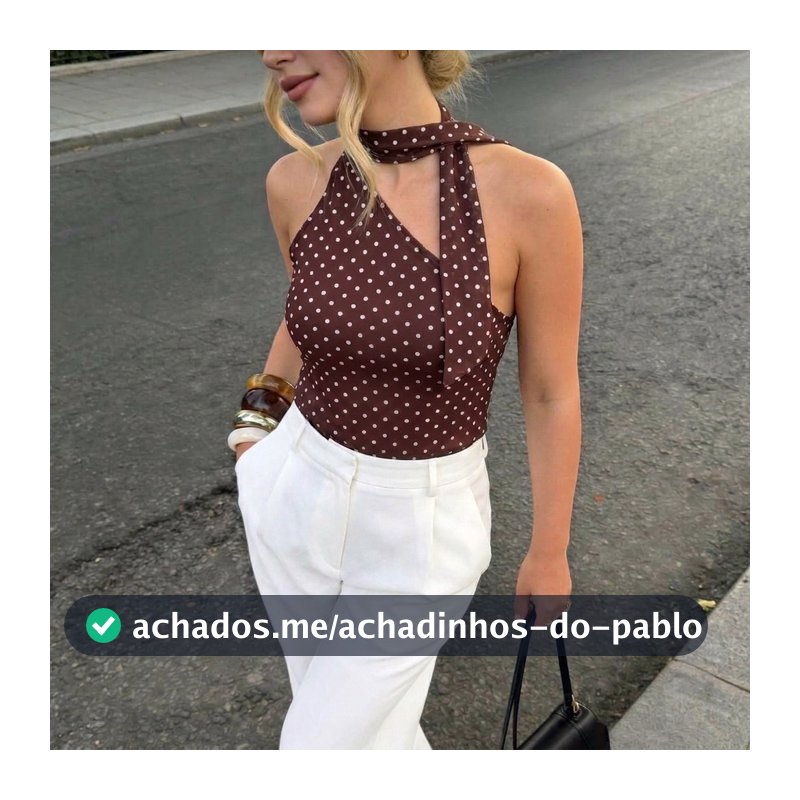 Blusa Feminina Nula Manga Chocker Tule Póa Elegante Confortável Moda Verão Regata Ombro Só