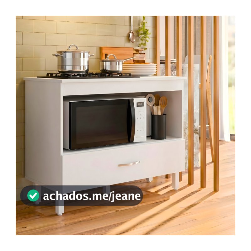 QUEIMA DE ESTOQUE! Balcão de Cooktop 4 e 5 Bocas Armário Para Cozinha Com Gaveta Nicho Forno Fogão