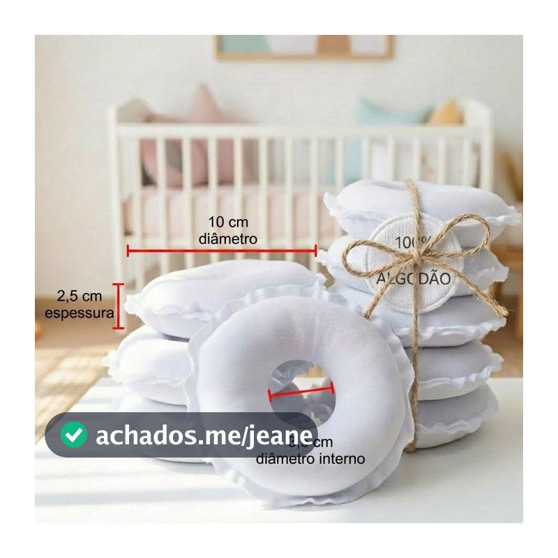 Rosquinha de Amamentação 100% Algodão – Protetor de Seio  | Kit Lavável e Reutilizável Pós-Parto