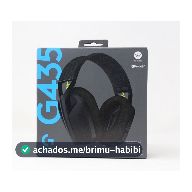 Headset Gamer Sem Fio Logitech G435 LIGHTSPEED – Preto