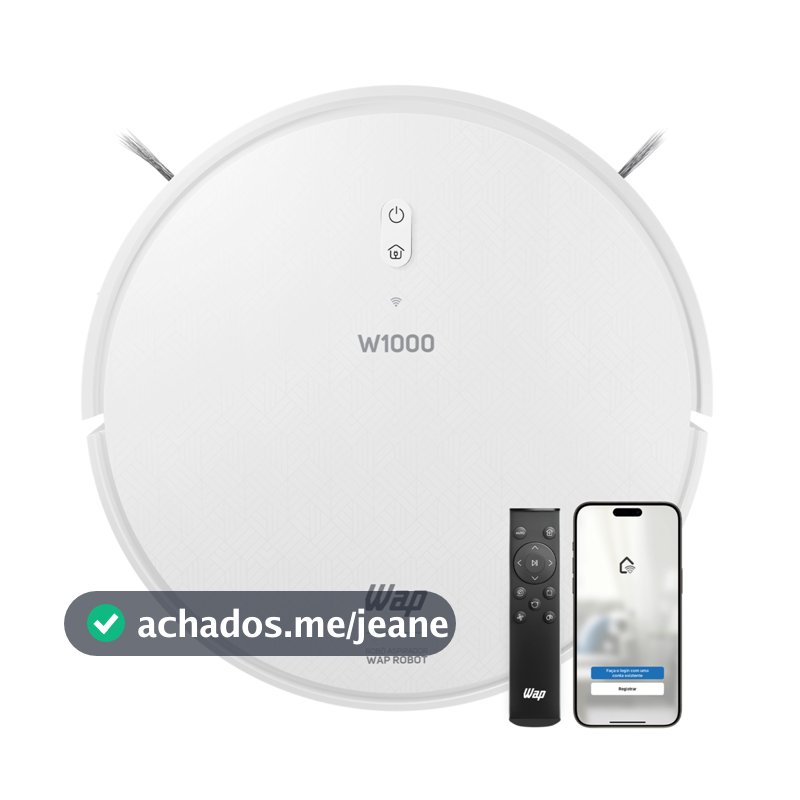 Robô Aspirador de Pó WAP Robot W1000 Branco e Turquesa Bivolt
