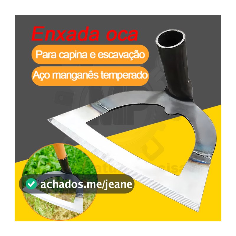 Enxada Oca 26cm Aço Manganês - Capina Fácil, Sem Cabo