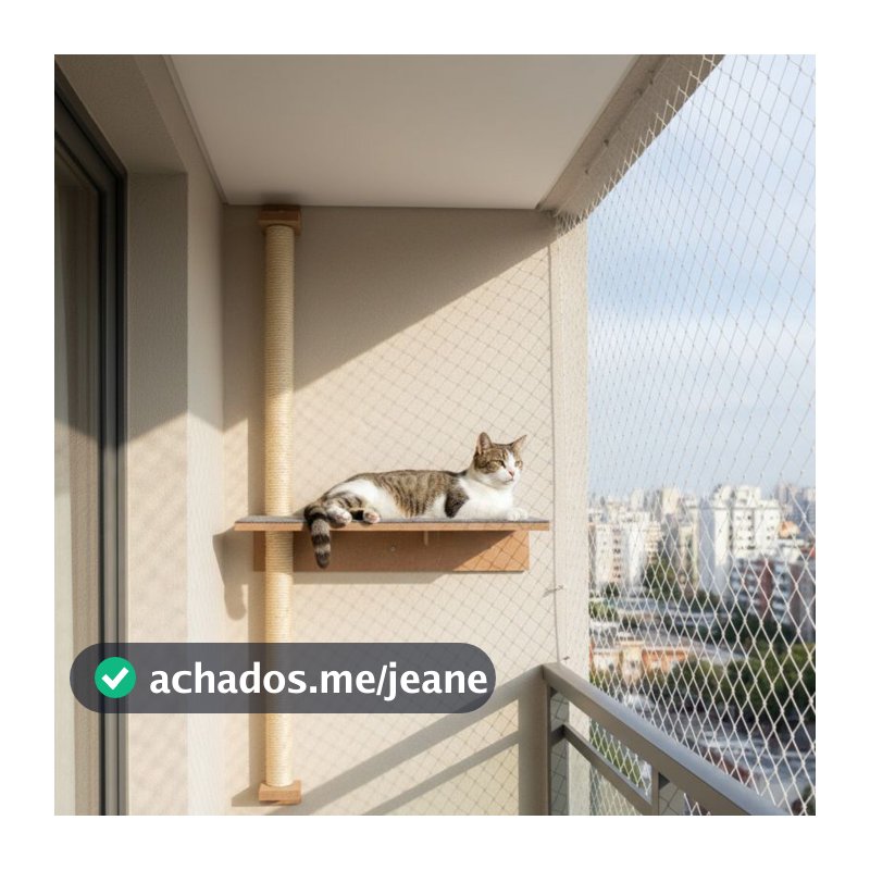 Arranhador  torre para gatos de parede com 1 METRO e prateleira grande