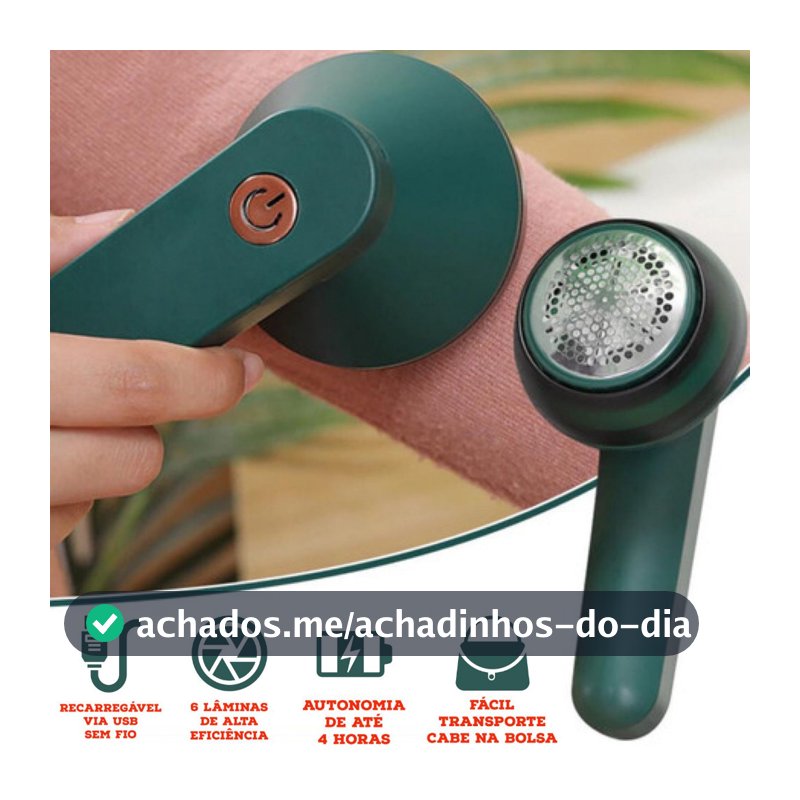 Papa Bolinhas Aparador Elétrico Tira Pelos Fiapos Roupa Pequeno Portátil Recarregável
