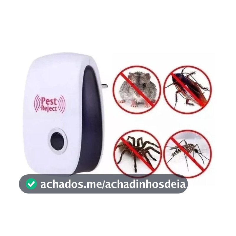 Repelente Eletrônico Ultrassônico Mosca Pernilongos Baratas Morcegos repele e Espanta Ratos bivolt