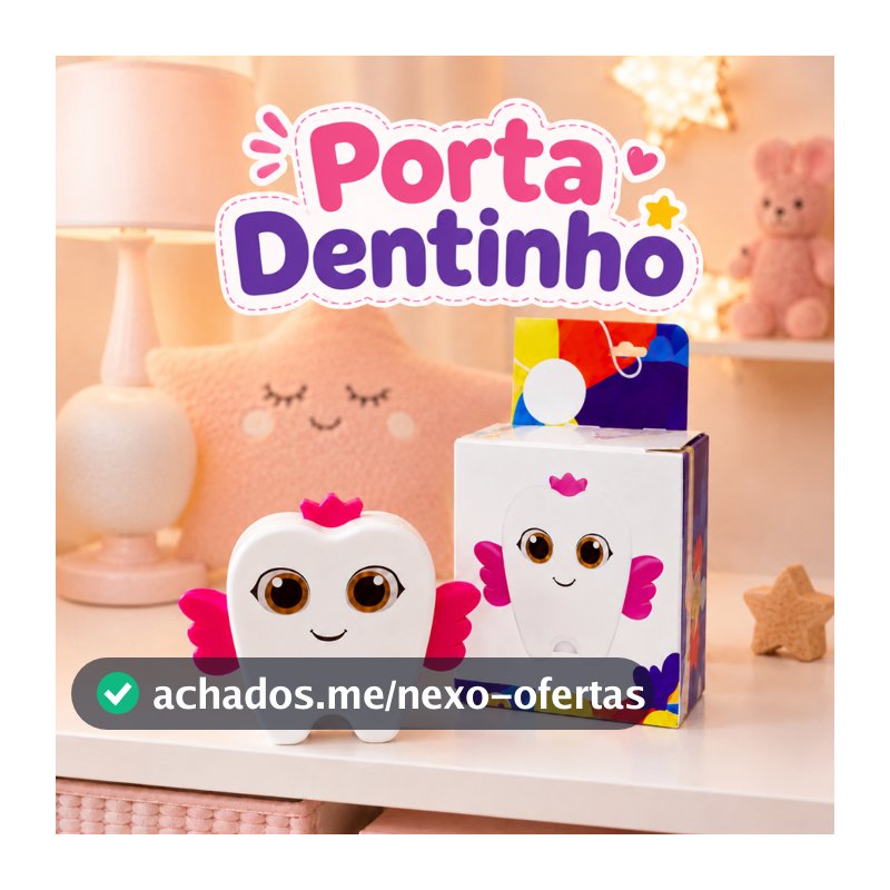 Porta Dentinho Infantil Organizador Dente Leite Aplicativo Educativo Dental