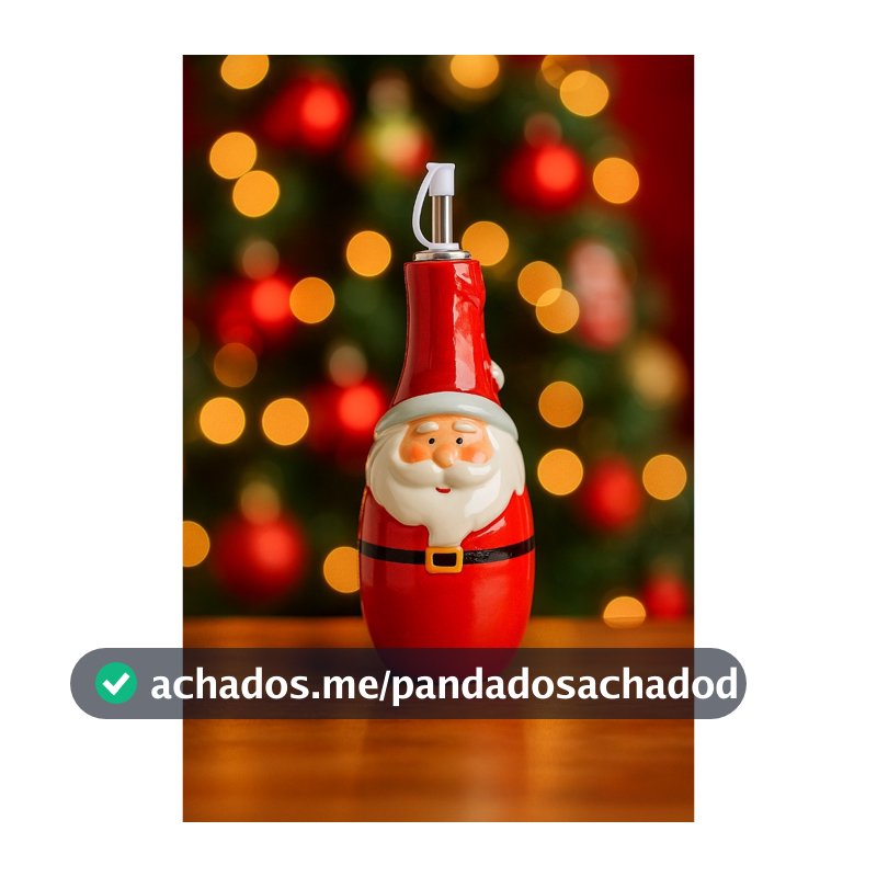 Porta azeite porcelana ceramica papai noel natal jarra natalina decoração mesa ceia galheteiro