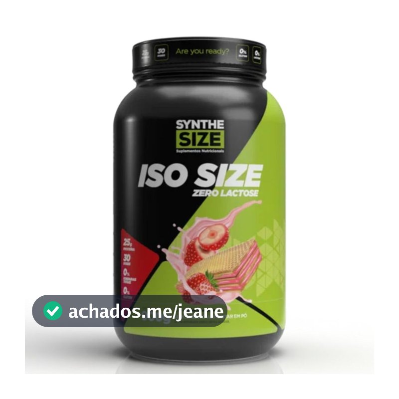 Blend Proteico com Whey Zero Lactose Iso Size 900g SyntheSize