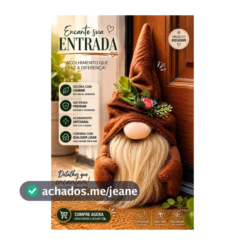 Gnomo da sorte,peso ,trava, porta, enfeite, decoração mística,Premium para Sala Quarto e Entrada,28cm, cores variadas.