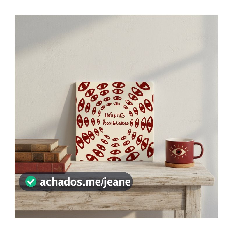 Azulejo Decorativo Lei da Atração - Infinitas Possibilidades - 15x15 Cm