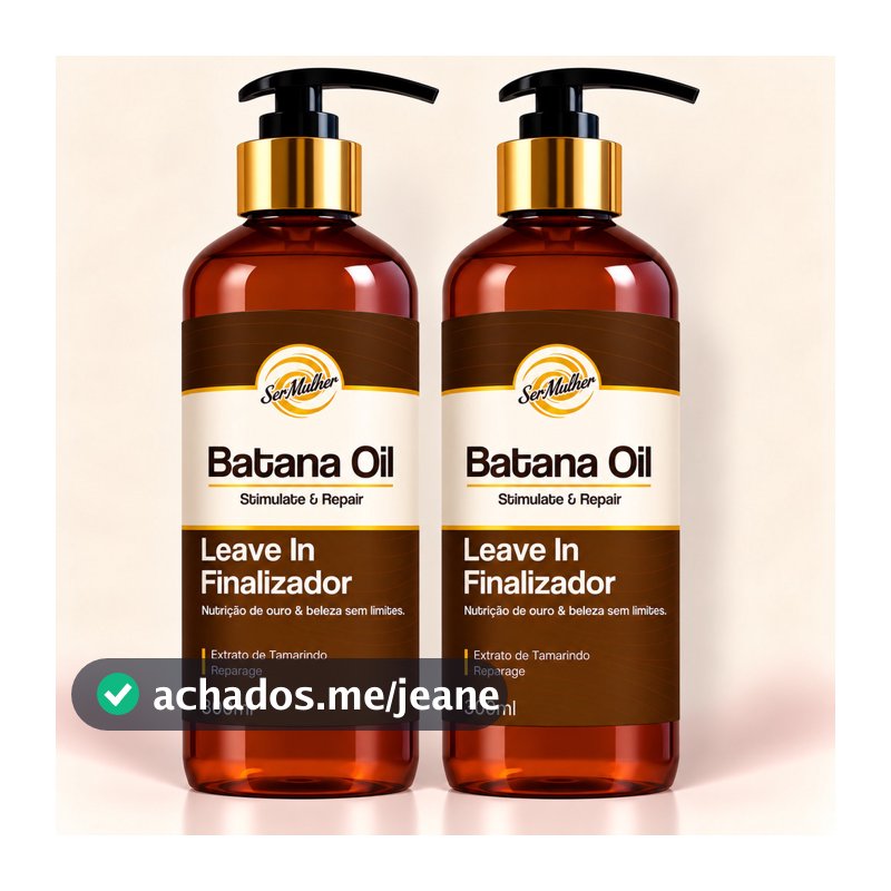 Kit 2 Leave-In Finalizador Batana Oil Ser Mulher 300ml – Nutrição, Reparação e Brilho | Extrato de Tamarindo
