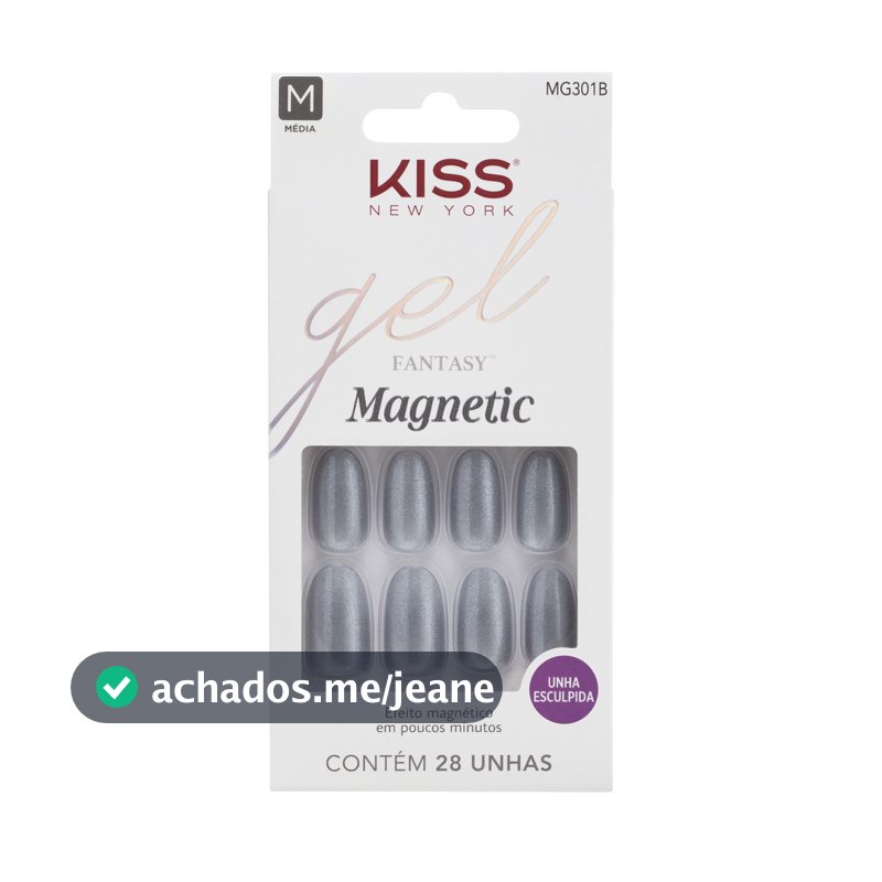 Unha Postiça Gel Fantasy Magnetic Nail Opal - Kiss New York