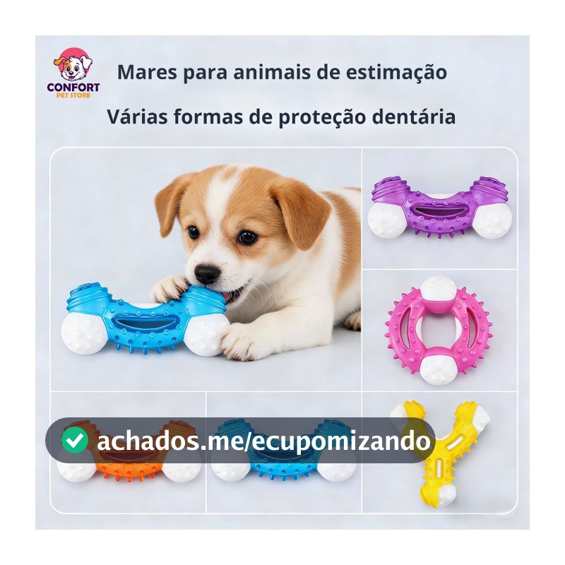 Brinquedos para mastigar para cães/Brinquedo Cachorro Osso TPR de Premium/brinquedos para limpeza dos dentes