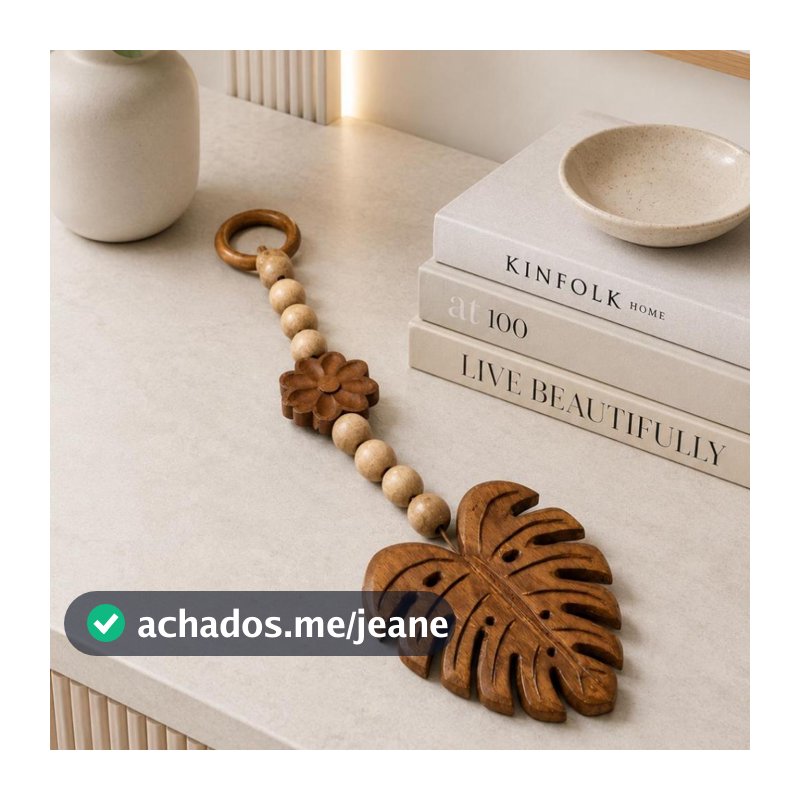 Enfeite Cordão Costela de Adão Terço de Mesa Artesanal em Madeira – Fé e Delicadeza para Seu Lar