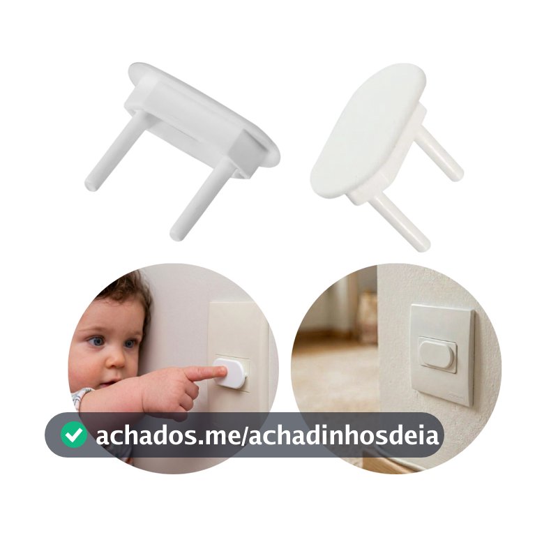 Kit 10 a 50 Protetor de tomada bebê segurança contra choques elétricos