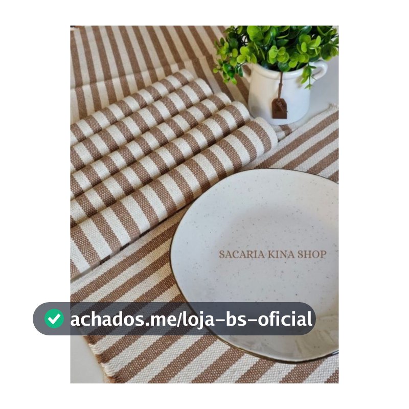 Jogo Americano 7 peças sendo 6 lugares e 1 caminho Decoração Chic