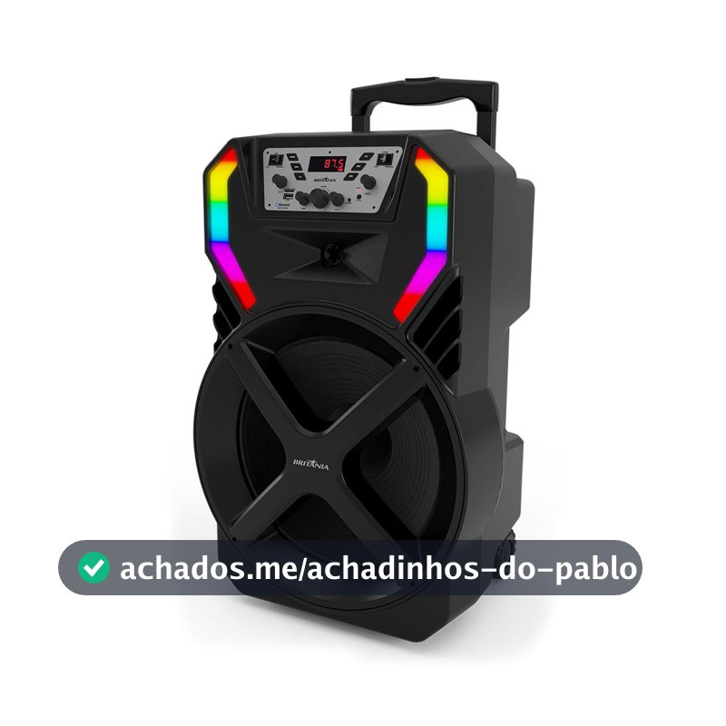 Caixa de Som Amplificada Britânia BCX12500 Woofer 15” 1000W