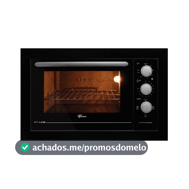 Forno Eletrico Fischer Fit Line Embutir 48l Preto 95481/95482