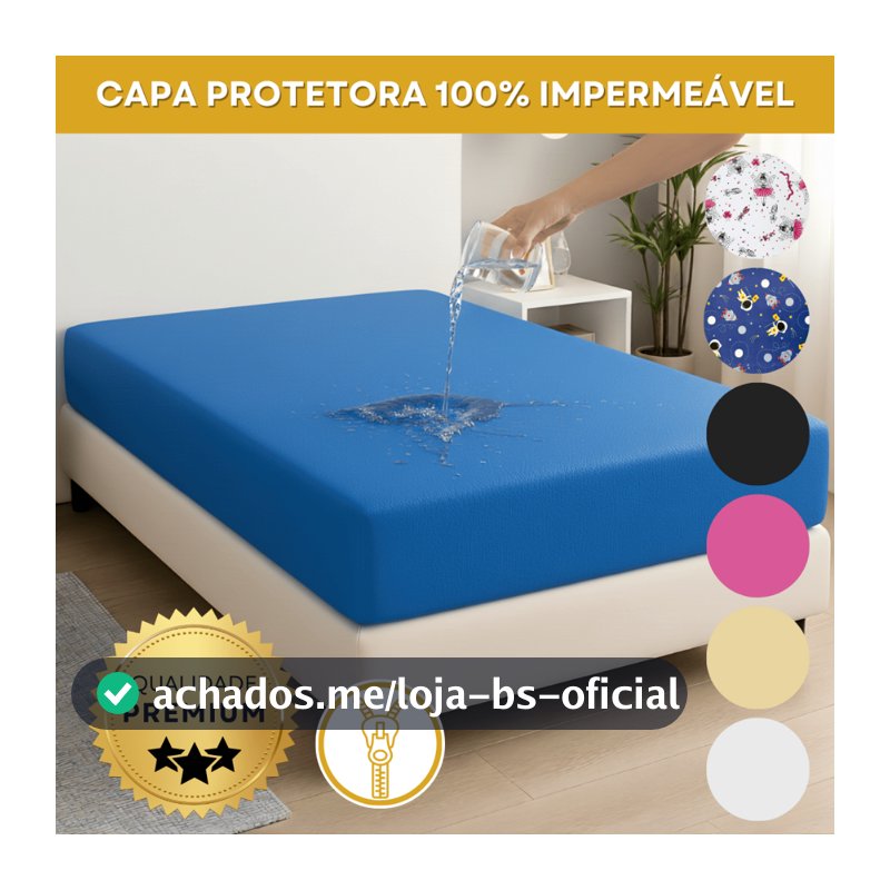 Capa Colchão Impermeável Antialérgica Protetor Material Hospitalar Segura Xixi Solteiro Casal Berço
