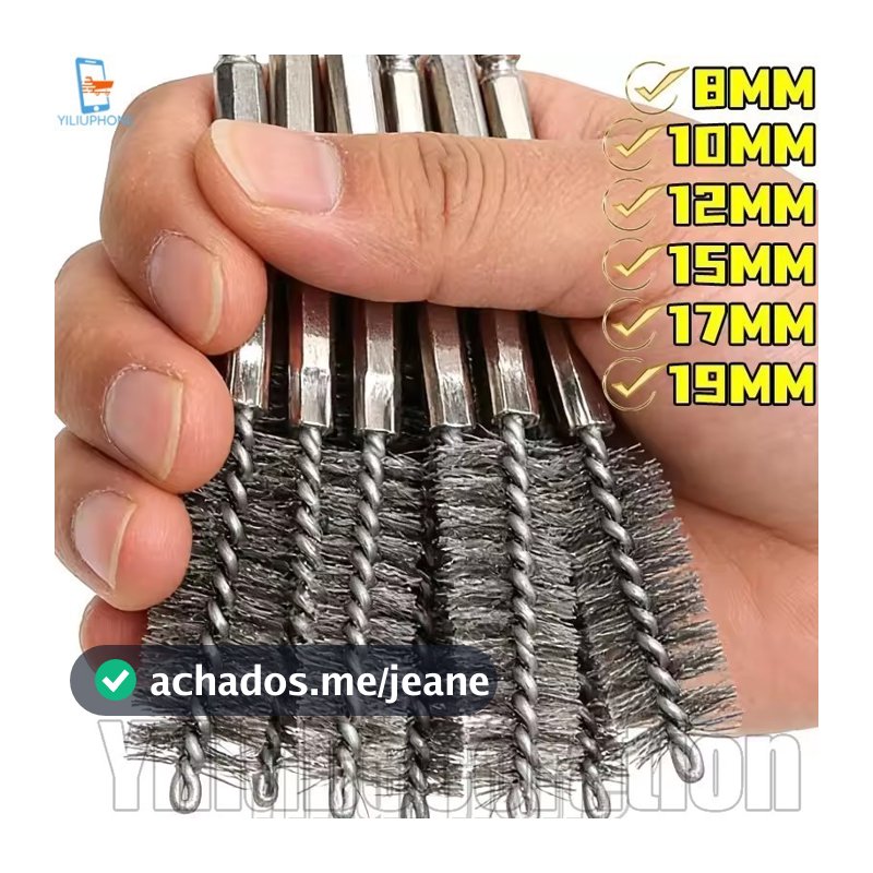 Escovas De Limpeza De Perfuração De 12/6 Unidades-Ferramentas De Remoção De Ferrugem Polonesa-8/10/12/15/17/19mm Vários