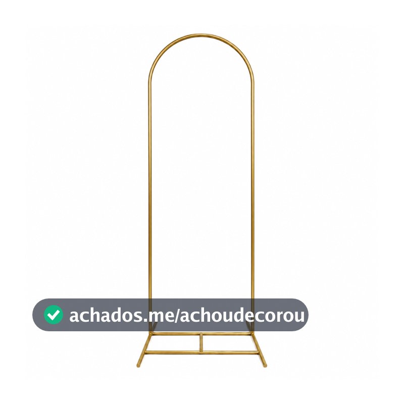 Arco Romano Dourado para Decoração de Festas 1,60m x 60cm Estrutura em Metal Desmontavel