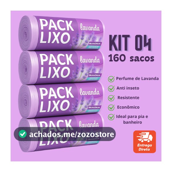 Saco de Lixo Cheiroso Lavanda 10L Saco de lixo Perfumado Neutraliza Odor Pia Banheiro Perfume Suave