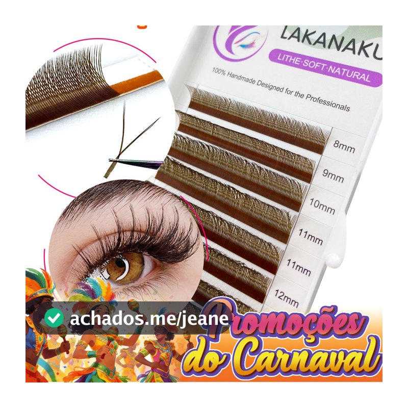 Lakanaku YY Forma Marrom 0.05 0.07 Volume Cílios Extensões De Vison Brasileiro Cilios
