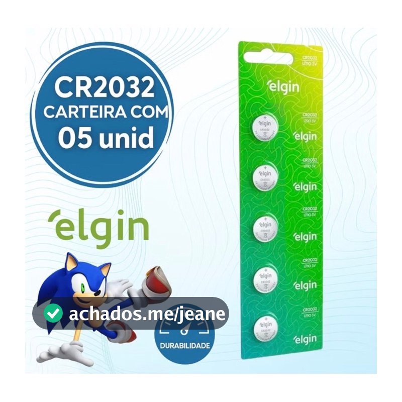 Elgin Lítio CR2032 Cartela com 5 Unidades 000000082193