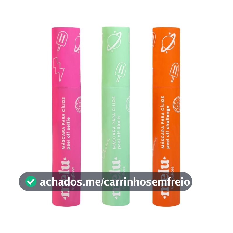Rímel Máscara de Cílios Peel Off Melu By Ruby Rose Define e Dá Volume 14,5g