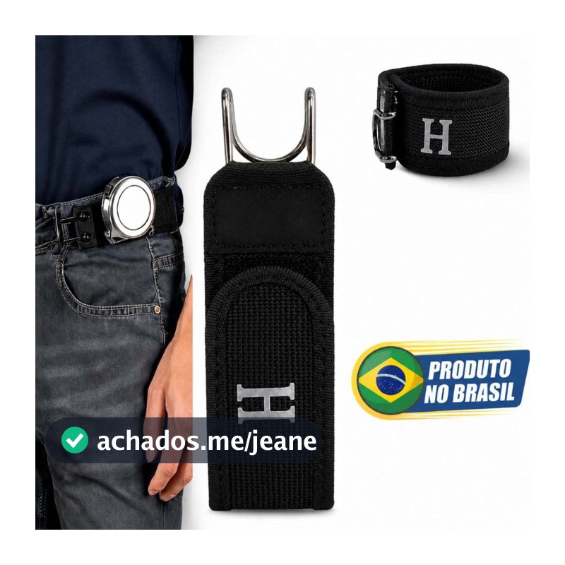 Cinto Elástico Sem Fivela Ajustável Gancho Unissex Conforto Velcro