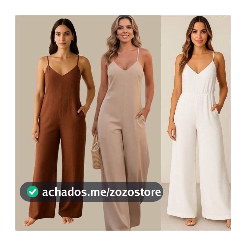 Macacão Feminina Calça Ampla de Festa Chá Revelação Casamento Convidada Confortável Final do Ano