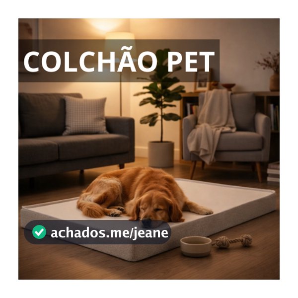 Colchão Pet Ortopédico Premium D18 100×70cm – Impermeável, Antialérgico, Alto Conforto com Envio Imediato