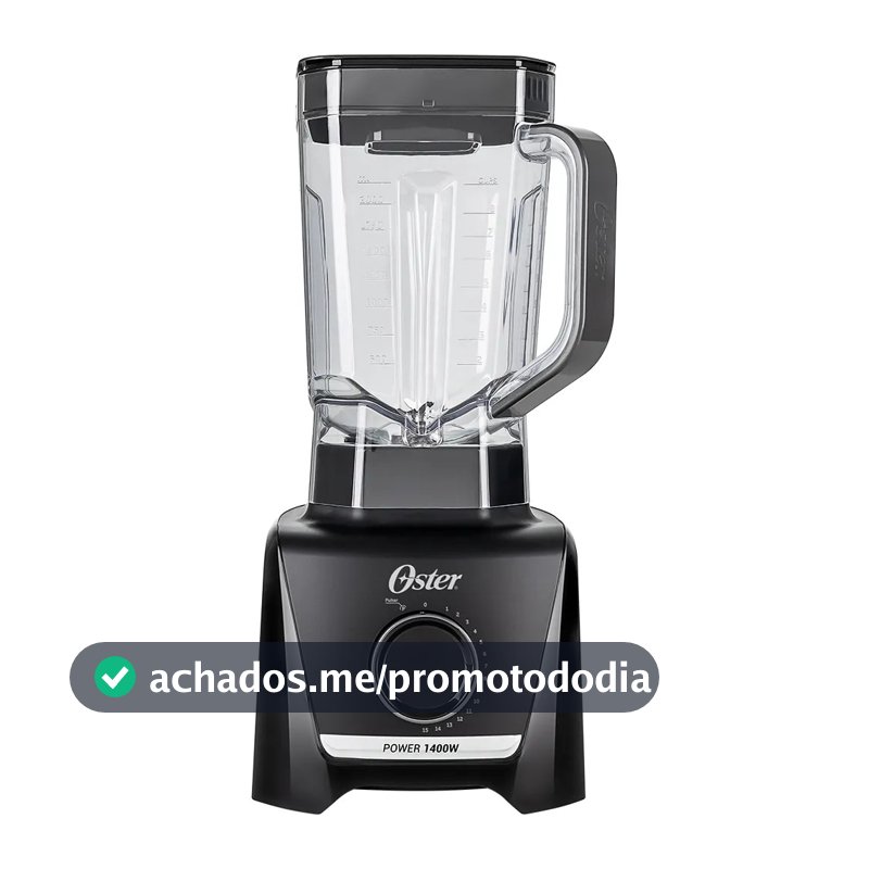 Liquidificador Oster Preto 3,2 Litros 15 Velocidades + Pulsar Preto 220V