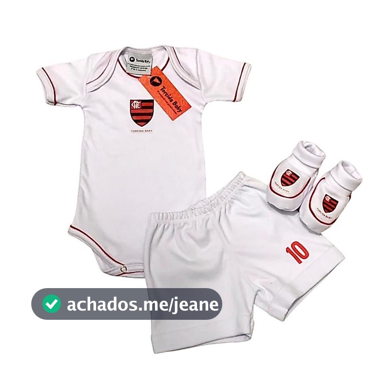 kit 3 peças oficial Torcida baby-body bebê times, short e pantufa-roupas bebê torcedor