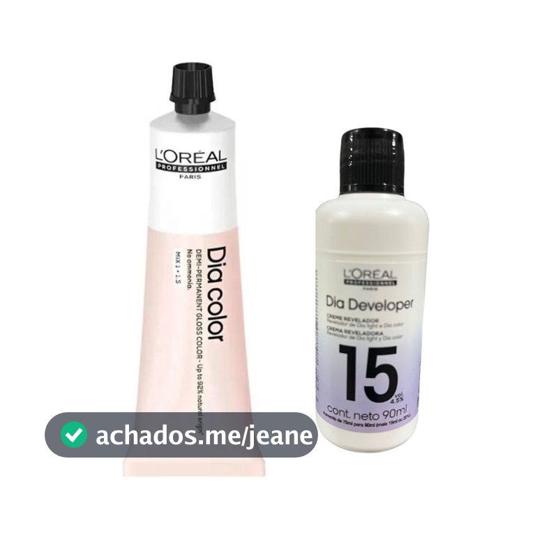 Kit Dia Color Loreal Tonalizante Escolher a cor + Emulsão 15 Volumes 90ml