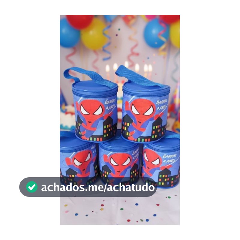 Bolsa Cilindro Personalizada Festa Infantil Lembrancinha Tema Personalizado