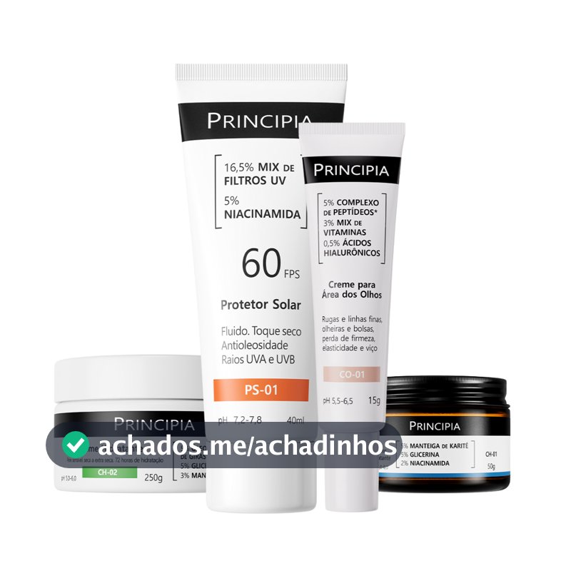 Principia Kit Creme Para os olhos CO-01 + Ch-01 + Ch-02 250g+ Ps-01 FPS 60