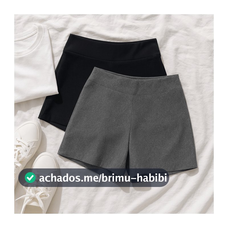 Short legging Suplex lycra Academia Fitness praia verão Short Feminino Curto liso preto