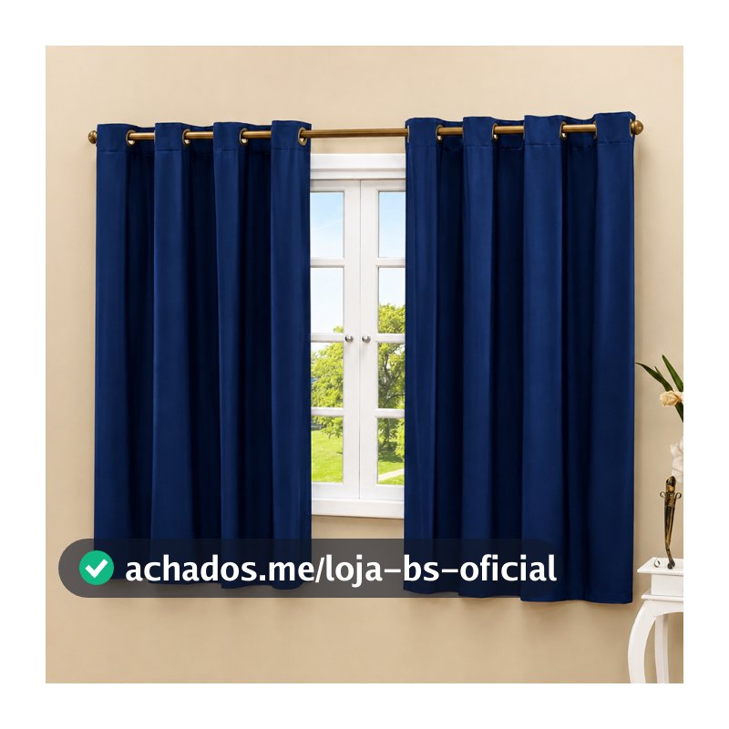 Cortina Blackout Corta Luz Blackout 2,20m X 1,30m Decoração Sala e Quarto Blecaute Várias Cores