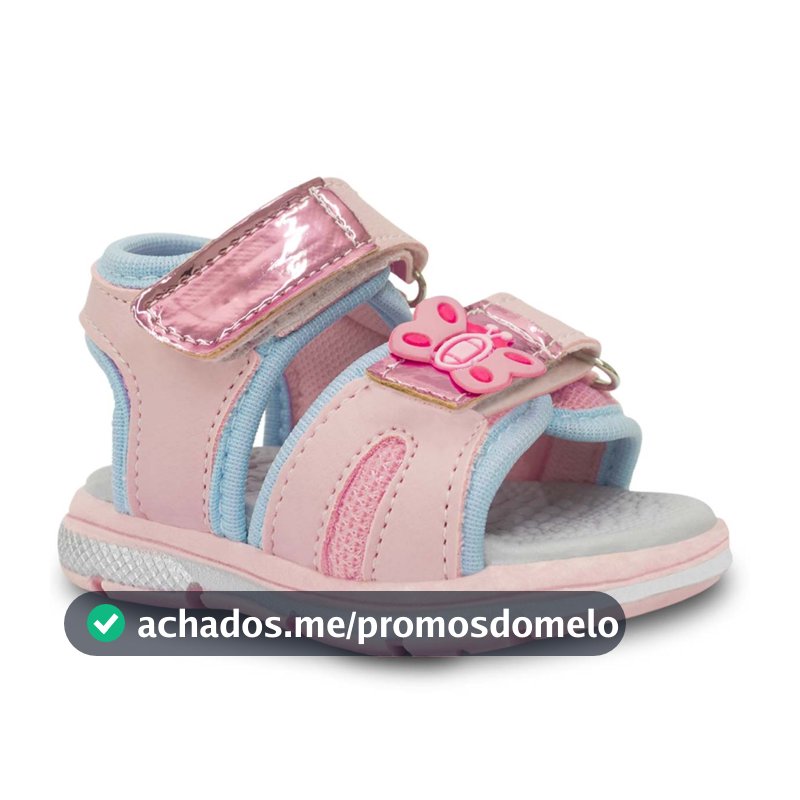 Sandalia Papete Infantil Bebe Nº 16 ao 21 Calce Facil Menina Casual Antiderrapante 15.24