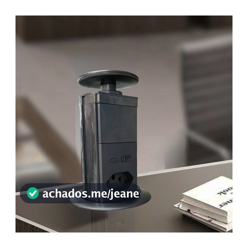 Tomada Mesa USB Tipo-C 3 Pinos Bivolt Carregamento Rápido Toque Proteção Escritório Casa VANT
