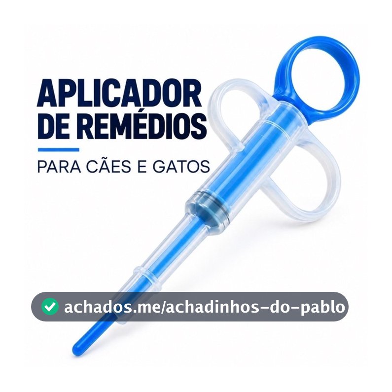 Seringa Aplicador de Remédios Comprimidos Pet Cachorro Gato