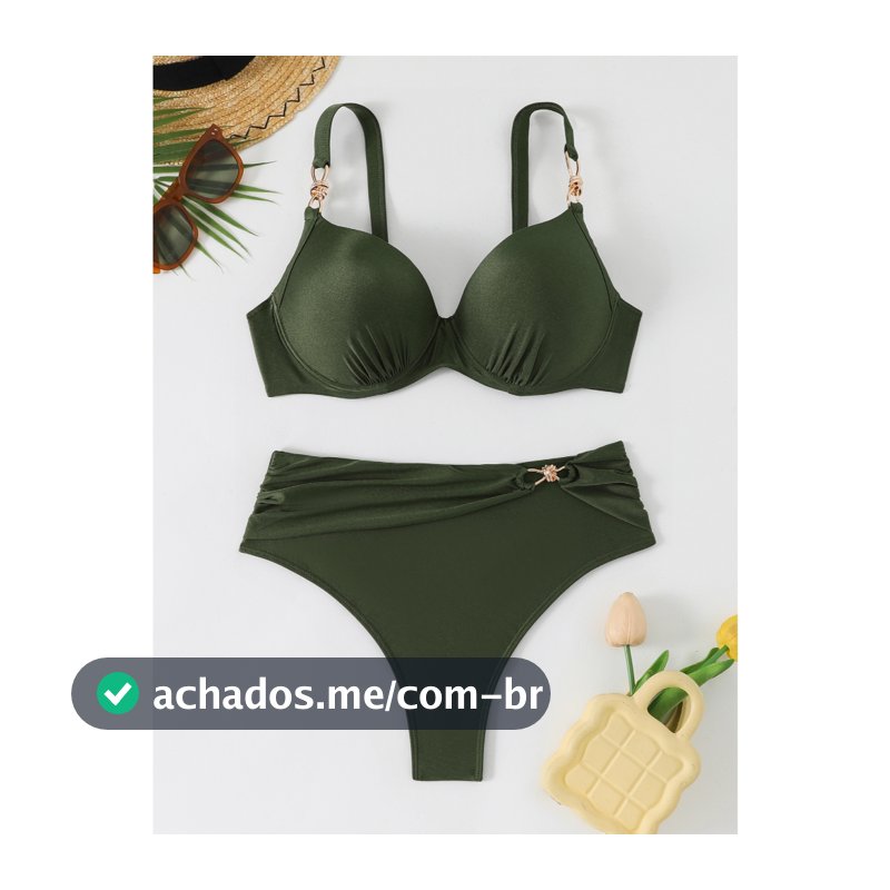 RWX VEST Biquíni Plus Size com Bojo Estruturado e Calcinha Cintura Alta 2025 XX551