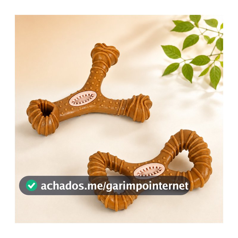 Brinquedo de Mastigar para Grandes Cachorro Limpeza Dental Moagem Resistente e Sabor Bacon