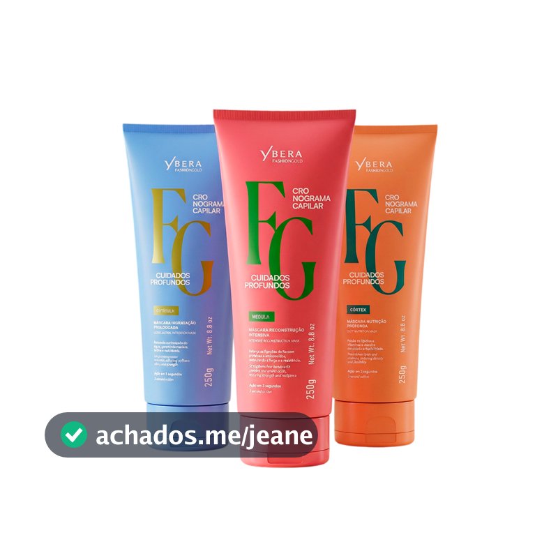 Máscara 250g Cronograma Capilar - Fashion Gold